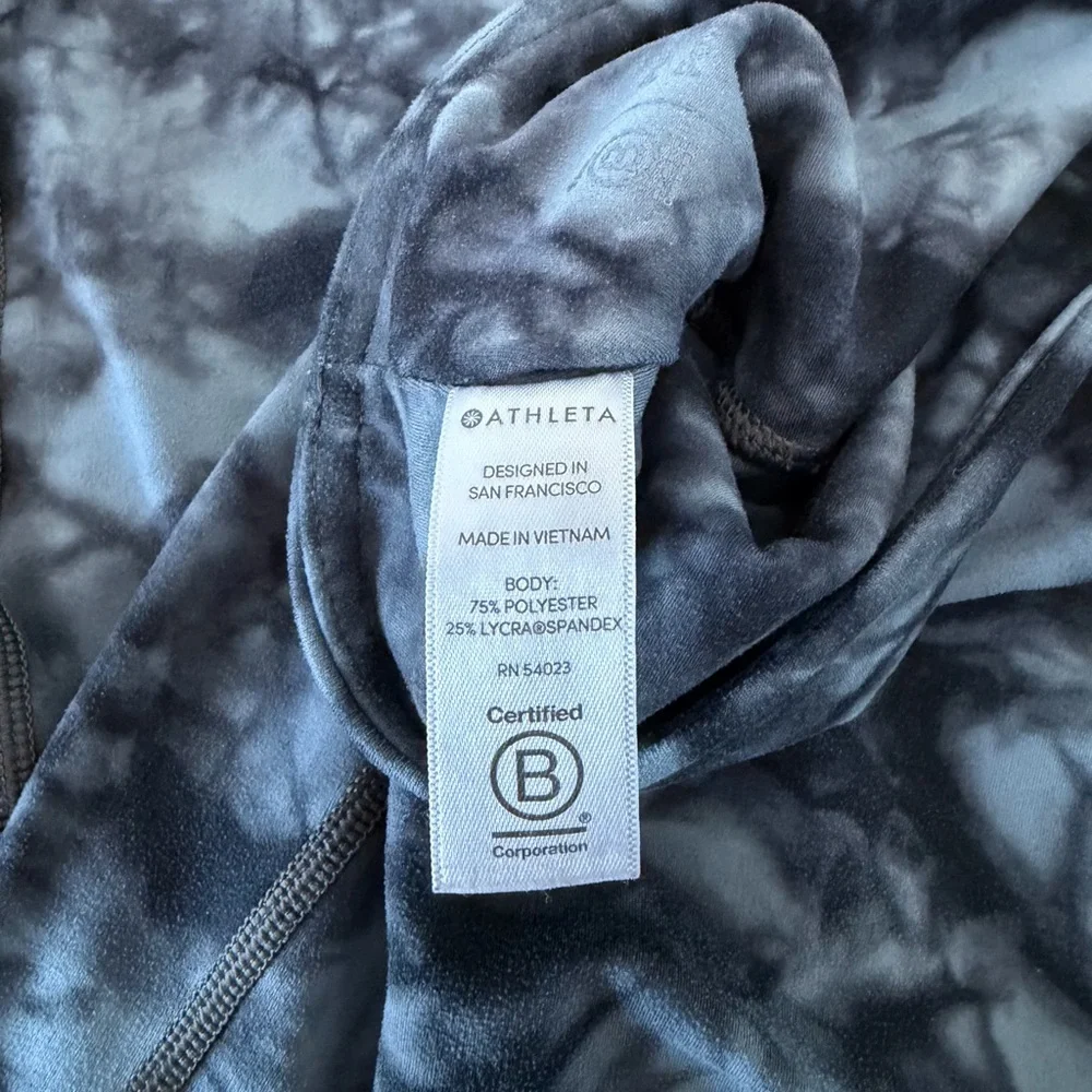 Athleta Powervita Salutation Leggings Grey Tie Dye Athletic Workout Women’s S